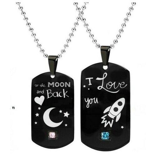 Комплект украшений, циркон love you to the moon and back