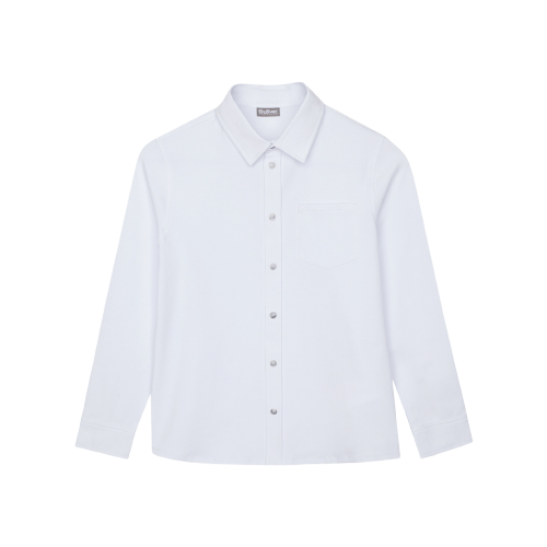 Рубашка белая с длинным рукавом Gulliver 200GSBC1404 размер 140