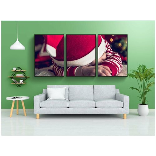 фото Набор модулных постеров для интерьера "люди, красный, ребенок" 60x90 см. в тубусе, без рамки lotsprints