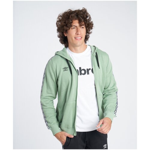 Толстовка мужская с капюшоном UMBRO Fw Taped Zip Hoodie 65776U-KM4, размер XL, цвет зеленый