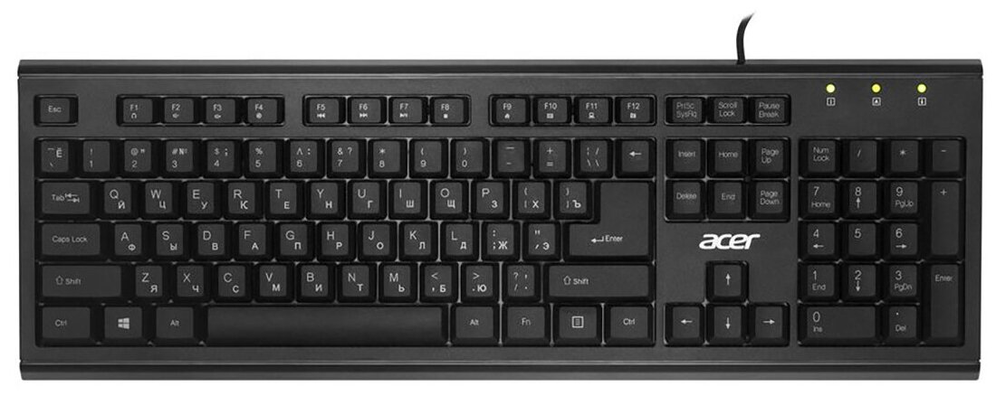 Клавиатура проводная Acer OKW120, USB, Черный ZL. KBDEE.006