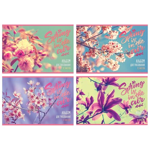 фото Набор альбомов для рисования bg весенний аромат 29.7 х 21 см (a4), 100 г/м², 12 л. (8шт.)