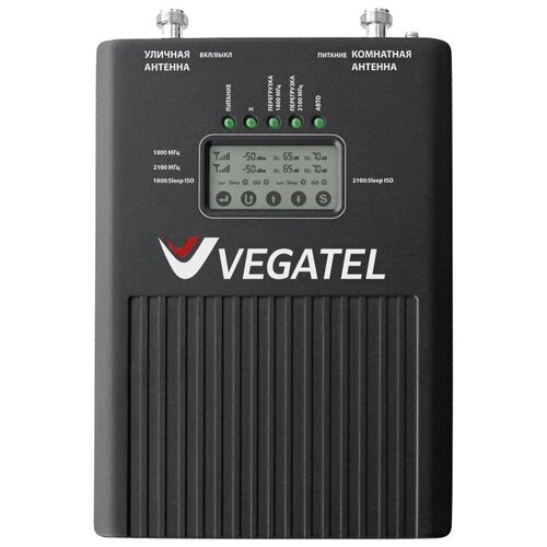 фото Усилитель сигнала 2g dcs (gsm) 1800мгц 3g umts 2100мгц 4g lte 1800мгц vegatel (вегател) vt 2 - 1800/3g led