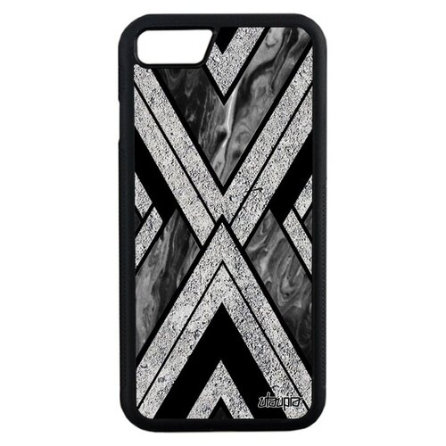 фото Противоударный чехол на смартфон // apple iphone 7 // "икс- орнамент" типи дизайн, utaupia, серый