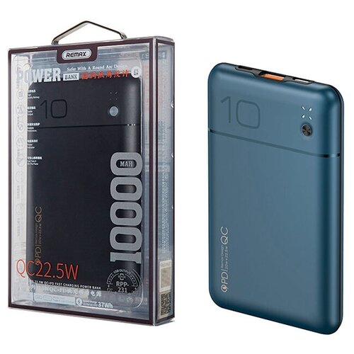 Внешний аккумулятор Power Bank Remax RPP-231 для 10000mAh 3A QC PD синий 149200₽