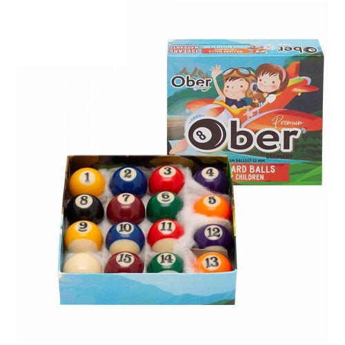 Ober Детские бильярдные шары для американского пула Ober 32 мм