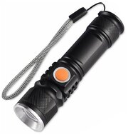 Фонарь LED SimpleShop светодиодный для охоты и рыбалки, ручной аккумуляторный, тактический фонарик охотничий с USB зарядкой от сети.