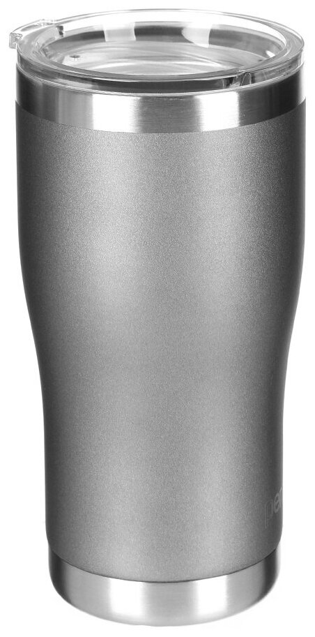 PERFEO, Термокружка для напитков, с прозрачной крышкой, 600 мл, серый - фотография № 3
