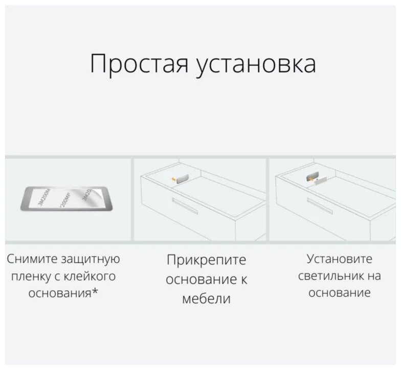 Беспроводной светильник для мебели Yeelight Sensor Drawer Light (White) YLCTD001 - фотография № 6