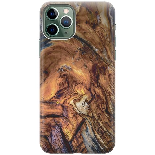 фото Силиконовый чехол на apple iphone 11 pro / эпл айфон 11 про с принтом "деревянный узор gosso