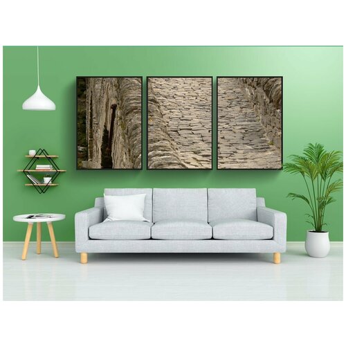 фото Набор модулных постеров для интерьера "каменный мост, мост, камень" 60x90 см. в тубусе, без рамки lotsprints