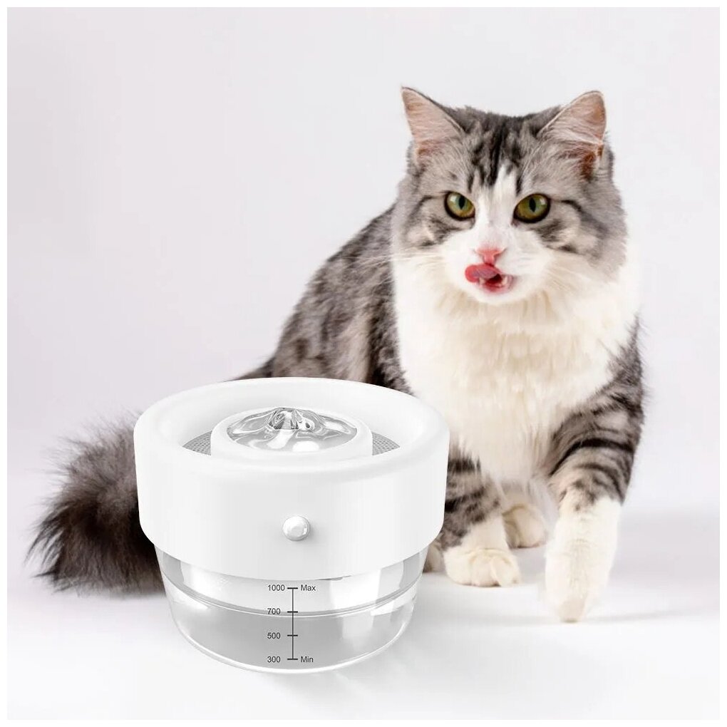 Автоматическая поилка-фонтан для кошек ZooWell Smart беспроводная, с сенсором - фотография № 1