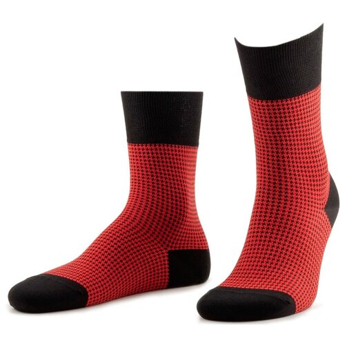 фото Мужские носки sergio di calze, 1 пара, классические, фантазийные, размер 25, красный