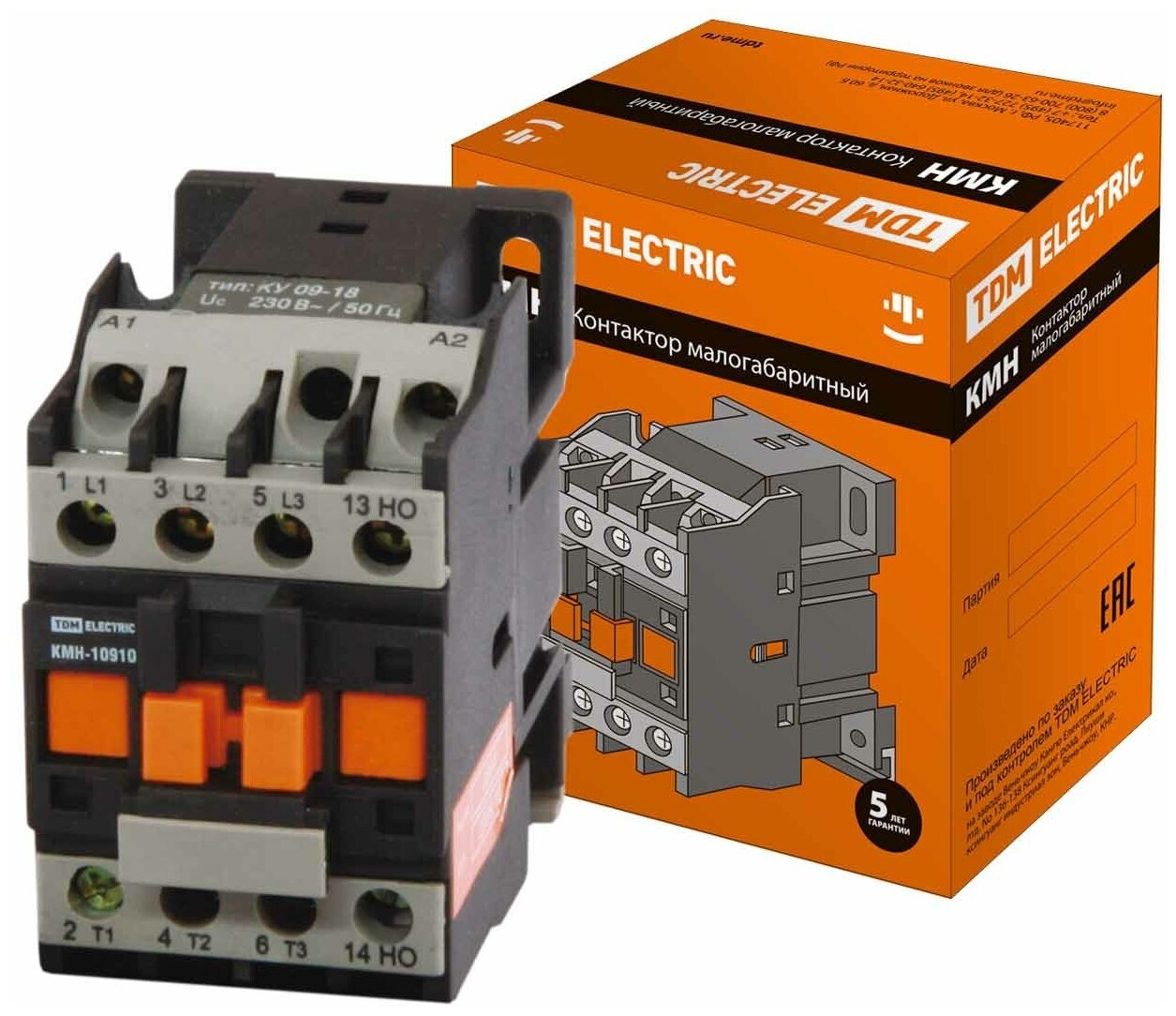 фото Контактор КМН-11210 12А 400В/АС3 1НО TDM