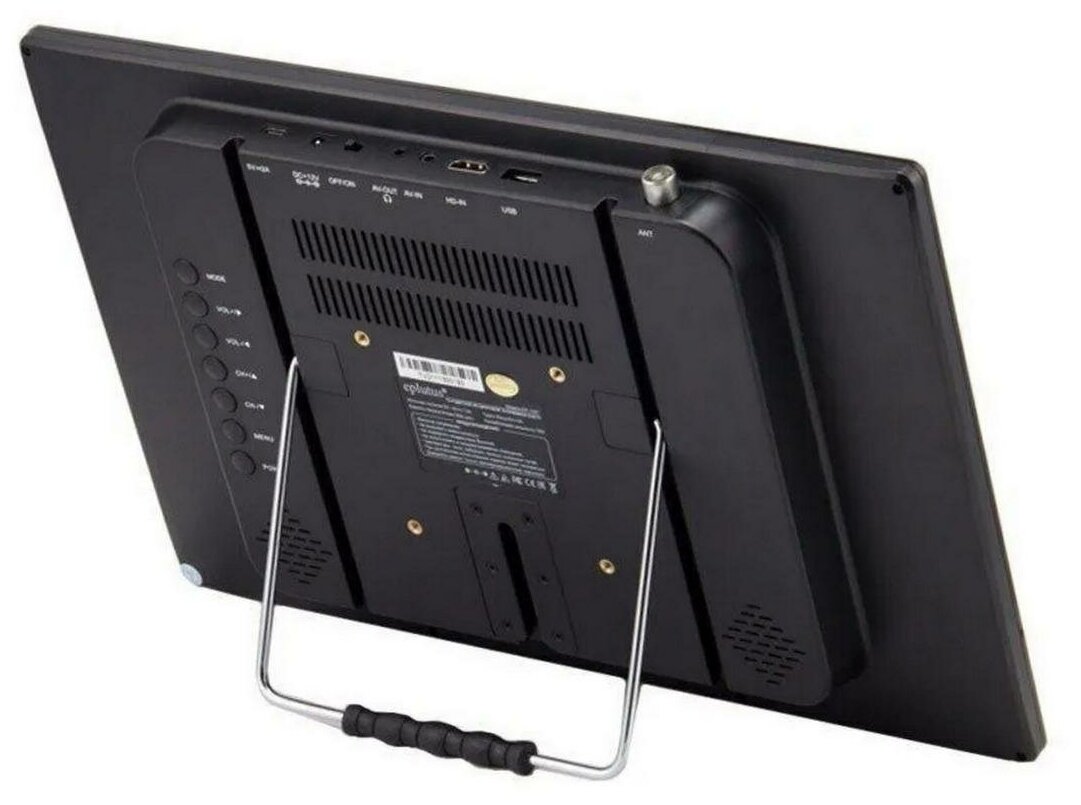 Портативный телевизор Eplutus 159T (I31500TE) 15.4, черный. Полная поддержка российских форматов. Компактные размеры