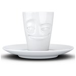 Кофейная чашка с блюдцем tassen impish 80 мл белая - изображение