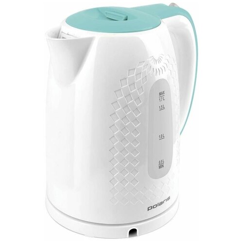 Чайник электрический Polaris PWK 1713C 17л 2200Вт белыйбирюзовый корпус пластик 317000₽