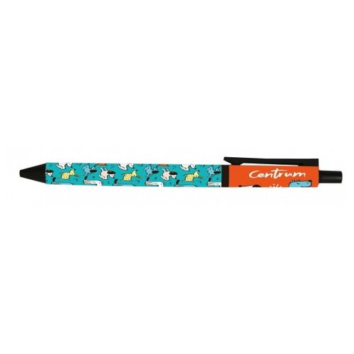 CENTRUM Ручка Dogs шариковая автоматическая прорезиненная 0.7 мм, 90819, синий цвет чернил, 1 шт. набор ручка шариковая автомат и зажигалка синий цвет чернил металл sponsor