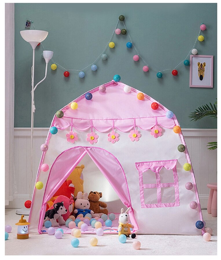 Детская игровая палатка домик / домик игровой для улицы / подарок мальчику и девочке / пляжная палатка / голубой