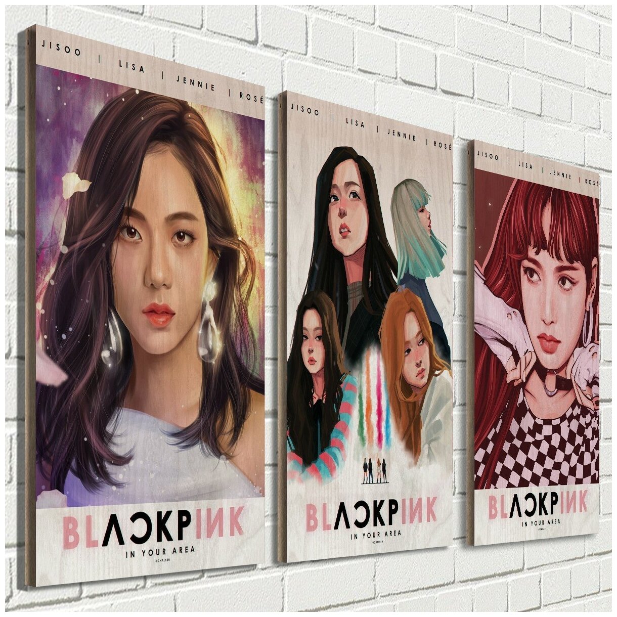 Модульная картина музыка blackpink (K-pop, Джису, Дженни, Лиса, Розэ) - 1064