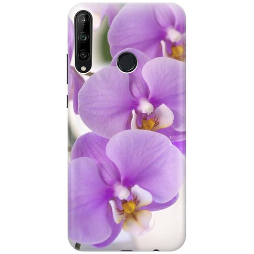 фото Ультратонкий силиконовый чехол-накладка для huawei p40 lite e / honor 9c с принтом "сиреневые орхидеи" gosso