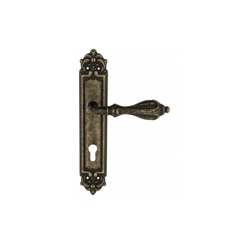 Дверная ручка Venezia ANAFESTO CYL на планке PL96 античная бронза дверная ручка на планке opera pl96 cyl venezia