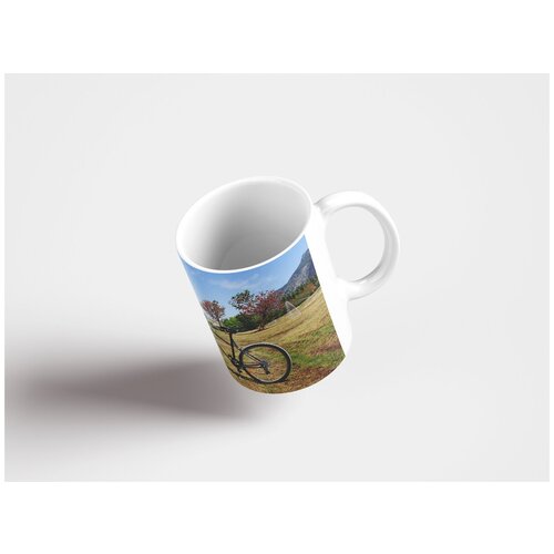 фото Кружка "велосипед, пейзаж, сицилия 320 мл. белая lotsprints