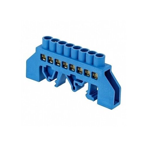 фото Шина 0 8х12мм?125 ампер 8х12 12 отв/нейлон. корп. на din-рейку латунь | код. sn0-125-12-dn | ekf