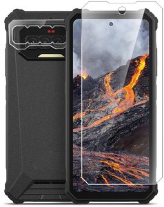 Фото Защитное стекло на Oukitel F150 R2022 на Экран и Камеру, (гибридное: пленка стекловолокно), прозрачное силиконовая клеевая основа Hybrid Glass, Miuko