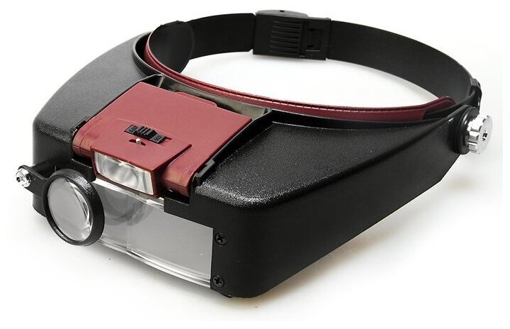 фото Лупа Kromatech налобная 1,5/3,0/8,5/10,0x, с подсветкой (2 LED) MG81007-A