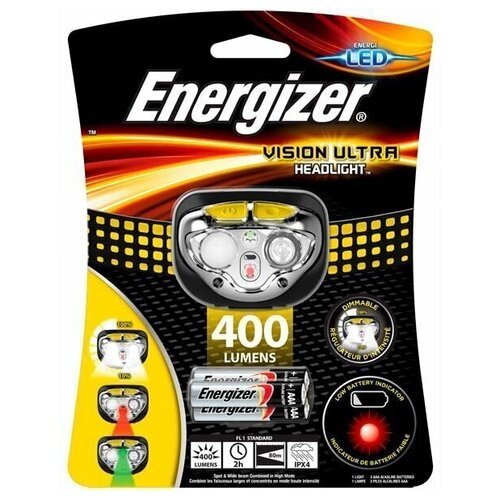 фото Фонарь налобный energizer vision hd ultra 400 lum