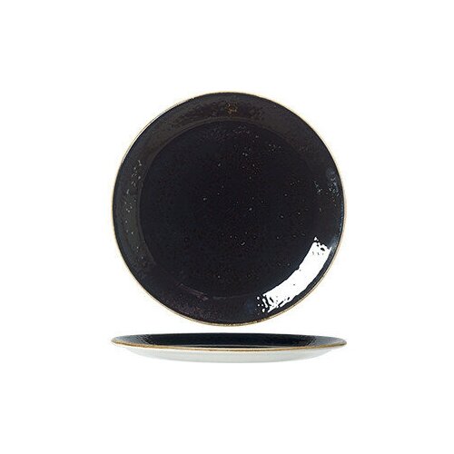 фото Тарелка мелкая «крафт лакрица» d=25.3см; черный (steelite)