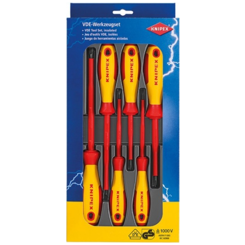 Набор отверток Knipex KN-002012V01, 6 предм., желтый/красный