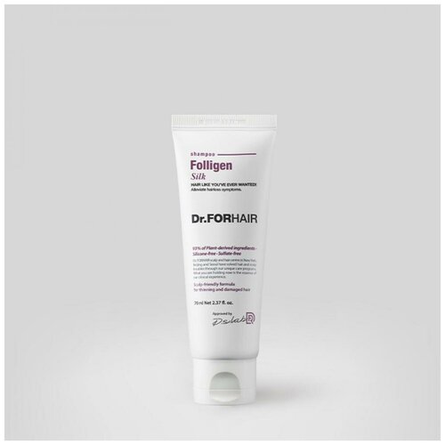Шёлковый шампунь для повреждённых волос Dr. Forhair Folligen Silk Shampoo (70 мл)