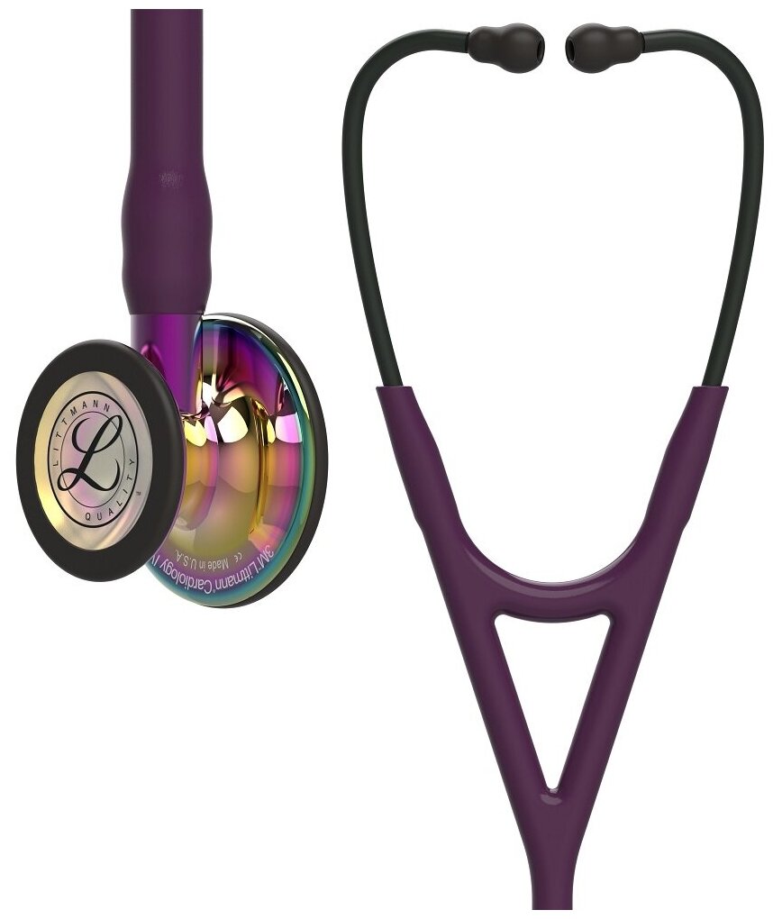 Стетоскоп Littmann Cardiology IV 6239 сливовая трубка радужная акустическая головка 69 см