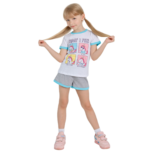 Комплект одежды Ивашка, футболка и шорты, размер 110, мультиколор