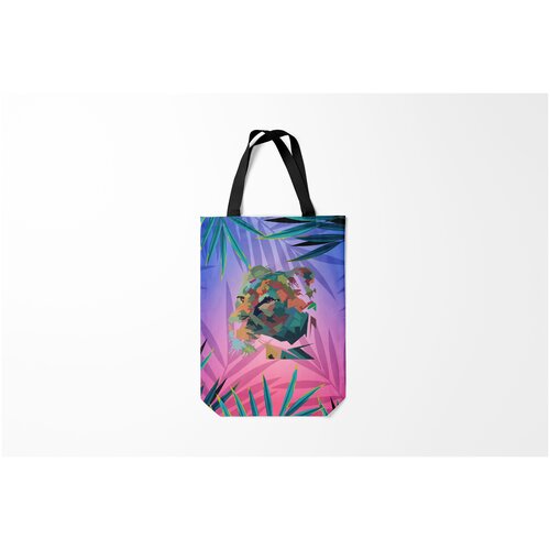 фото Сумка-шоппер / 31х42 см / звери / крупные кошки тигр из абстракций burnettie