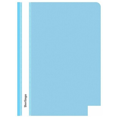 Папка-скоросшиватель Berlingo (А4, до 100л., пластик) голубая с прозр. верхом, 10шт. (ASp_04110)
