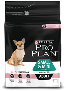 Фото Pro Plan корм для взрослых собак мелких и карликовых пород с чувствительной кожей, с лососем и рисом (small&mini adult sensitive skin)