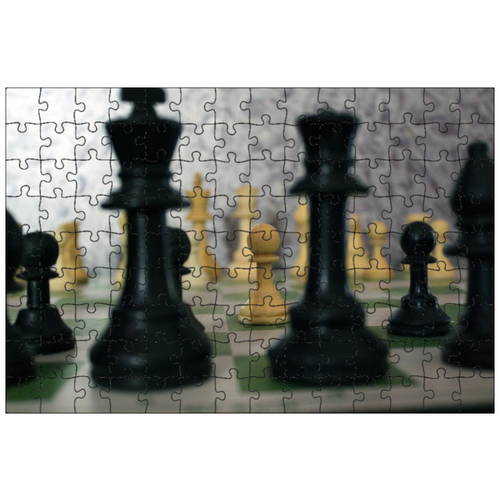 фото Магнитный пазл 27x18см."шахматы, игра, стратегия" на холодильник lotsprints