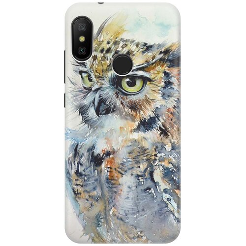 фото Re:pa накладка transparent для xiaomi mi a2 lite / redmi 6 pro с принтом "красочный филин"