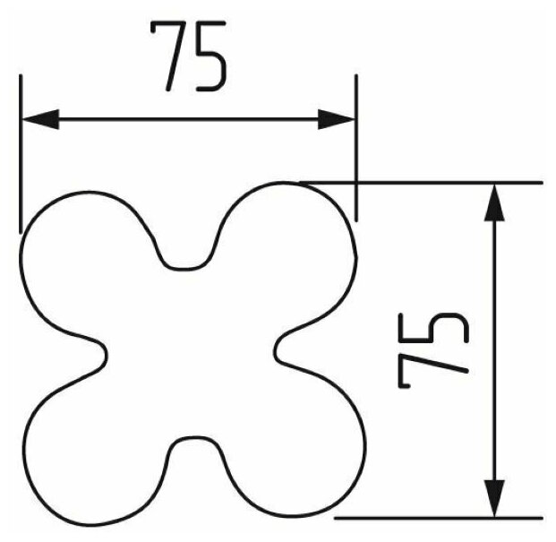 Ручка мебельная кнопка Н99, белый цветок (8шт) - фотография № 3