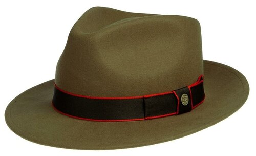 Шляпа федора STETSON, шерсть, утепленная, размер 61, коричневый