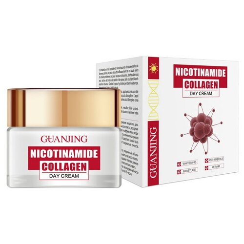 Guanjing, Дневной крем для лица Nicotinamide Collagen Против Морщин и Пигментных пятен, 50 гр
