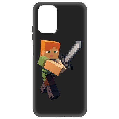 Чехол-накладка Krutoff Soft Case Minecraft-Алекс для Xiaomi Redmi 10 черный