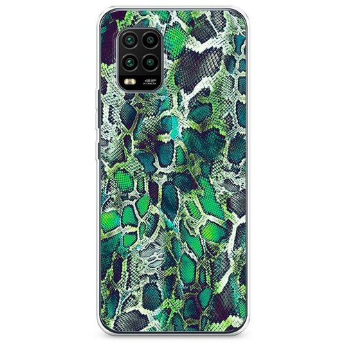 фото Силиконовый чехол "зеленая кожа змеи" на xiaomi mi 10 lite / сяоми ми 10 лайт case place