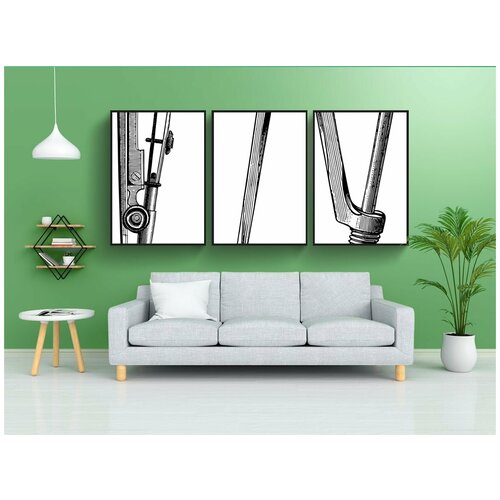 фото Набор модулных постеров для интерьера "компас, геометрия, рисовать" 60x90 см. в тубусе, без рамки lotsprints