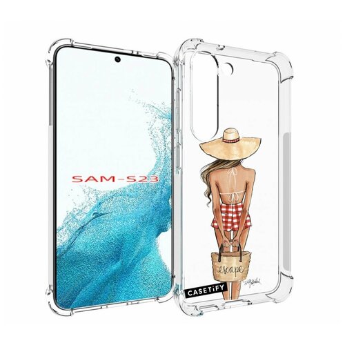 Чехол MyPads CASETiFY женский для Samsung Galaxy S23 задняя-панель-накладка-бампер