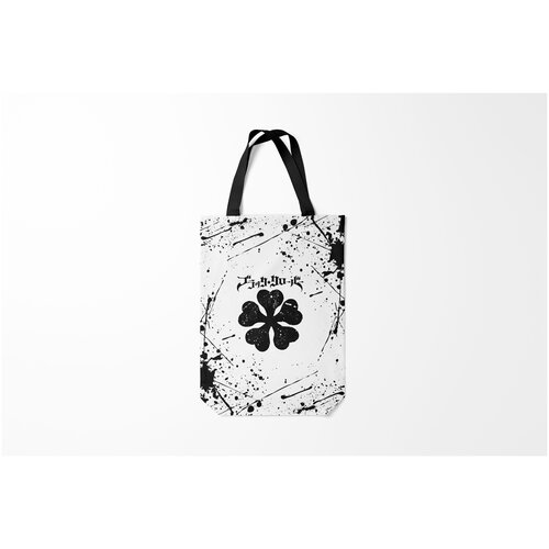 фото Сумка-шоппер / 31х42 см / аниме / черный клевер с черными мазками burnettie