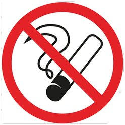 Информационная табличка из ПВХ: запрещающий знак Rexant "Не курить" 200х200 мм (1 шт)